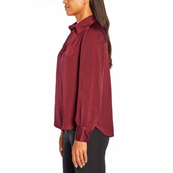 NWT Banana Republic Burgundy Long Sleeve
Satin Pullover - Picture 2 of 11